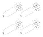 WW II US General Purpose M43 H.E. Bombs 500 lb (4 pcs) 1/48