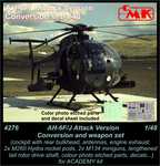 AH-6F/J Attack Version – Conversion and weapon set 1/48 for Academy