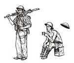 Brittish 8th Army Desert Rats WW.II (2 fig.)