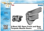 1/72 U-Boot IX Open Front and Rear Torpedo Muzzle Doors, for Revell kit