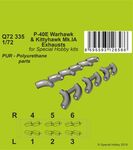1/72 P-40E Exhausts for Special Hobby kit