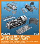 Tempest Mk.V Engine and Fuselage Tanks 1/72 for Airfix kit