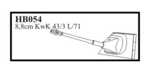 8,8 cm KwK 43/3 L/71 with mantlet and muzzle - Gun for Sd.Kfz. 186 "Jagdtiger" prod. serie 1945