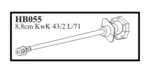 8,8 cm KwK 43/2 L/71 with mantlet and muzzle - Gun for Sd.Kfz. 184 Ferdinand/Elefant