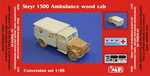 Steyr 1500 Ambulance wood cab - conversion set for Tamiya