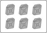 German fuel can WW II (6.pcs) 