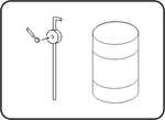 German hand pump and barrel 