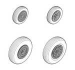Camberra B.2 / PR.9 – Wheels set 1/48 for Airfix kit