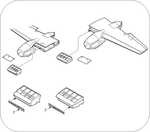 Mosquito – Wing mounted coolers 1/48 for Tamiya kit