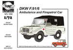 DKW F-91/6 (Ambulance and Fire patrol car) 1/72