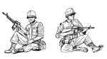 US Cavalry sitting Vietnam 2 figs.