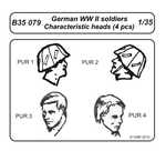 German WW II soldiers – Characteristic head (4 pcs)