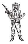 Israeli soldier with mine thrower ammo, Lebanon 2006 (1 pc) 1/35