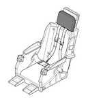F-86F Sabre – Seat w/ Harness for Hasegawa 