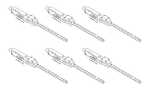 Browning M2 (6 pcs) – WW II US aircraft machinegun 1/32