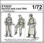 German tank crew 1944 (3 standing figures)1/72
