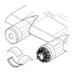 B-17G Flying Fortress – Left Outer Engine -  set 1/72 for Revell