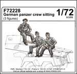 German panzer crew sitting 1/72 (3 figures)