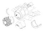 Mitsubishi A6M3/ 3a – Engine set 1/48 for Tamyia kit