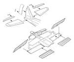 Mitsubishi A6M5 – Control surfaces 1/72 for Hasegawa kit