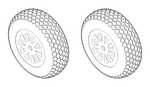 P-51D Mustang - Wheels 1/72 (Cross Tread Pattern) for Academy/Airfix/Hasegawa/ HobbyBoss/Revell/Tami
