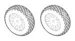 P-51D Mustang-Wheels 1/72 (Diamond and Hole Tread Pattern)for Academy/Airfix/Hasegawa/HobbyBoss/Reve