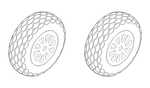 Q72169 P-51D Mustang - Wheels 1/72 (Oval Tread Pattern) for Academy/Airfix/Hasegawa/ HobbyBoss/Revel