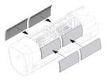 B-24 Liberator – Correction Bomb bay doors 1/72 for Hasegawa kit