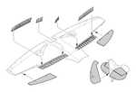 Spitfire Mk.I – Control surfaces 1/72 for Airfix kit