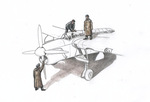 1/72 Barracuda Mechanics (3 figures, aboard carrier w/ raincoat) for Sp. Hobby kit