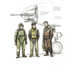 1/72 WWII US bomber pilot and two gunners