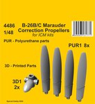 B-26B/C Marauder Correction Propellers 1/48 /  for ICM kit