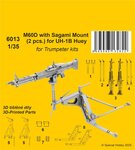 M60D with Sagami Mount (2 pcs.) for UH-1B Huey 1/35 / for Trumpeter kit 