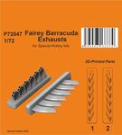 Fairey Barracuda Exhausts 1/72  / for Special Hobby kits