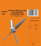 Fairey Barracuda Correction Propeller Set 1/48  / for Trumpeter kit