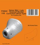 Hetzer Mid + Late ‘Saukopf’ Mantlet Correction (Short Type) 1/35 / for Academy kits