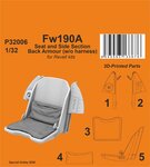 Fw190A Seat and Side Section Back Armour (w/o harness) 1/32 / for Revell kits