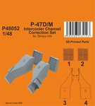 P-47D/M Intercooler Channel Correction Set 1/48 / for Tamiya kits