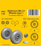 Baltimore Mk.I-V Wheels 1/48 / for SH kits