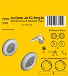 Junkers Ju 52/3mg4e Mainwheels and Tailwheel w/Leg 1/72 / for Airfix kit